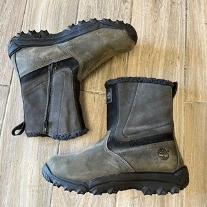 Timberland Snow Boots Men's Gray Suede Fleece Lined Boots 11